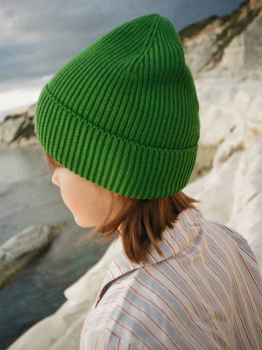 Całoroczna czapka z wełny merino Beanie Everyday Green