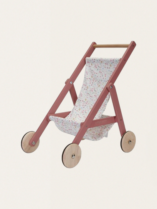 Drewniana spacerówka dla lalek