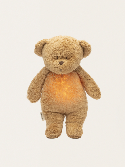 Szumiący miś Moonie Organic 2.0 z lampką nocną