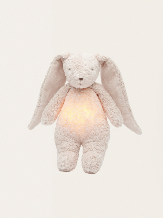 Szumiący króliczek Moonie Organic 2.0 z lampką nocną