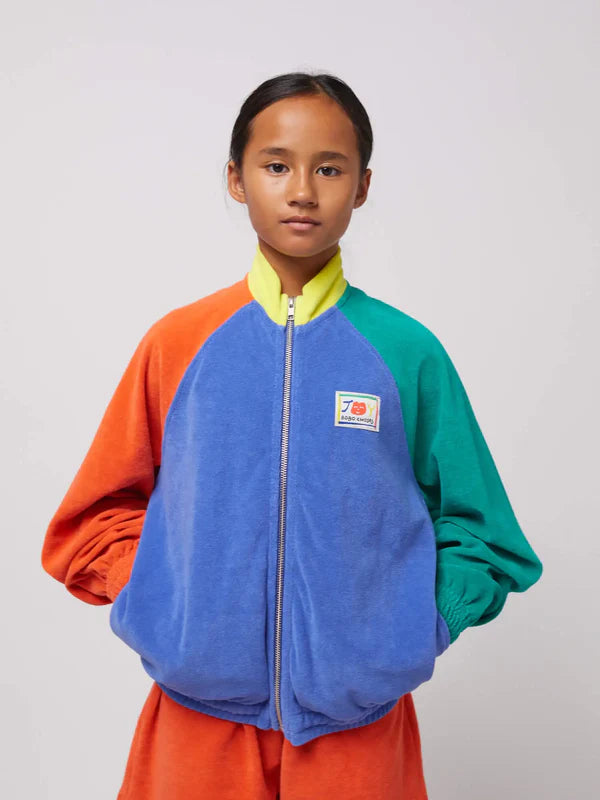 Bawełniana bluza rozpinana frotte Kids Miling Color Block