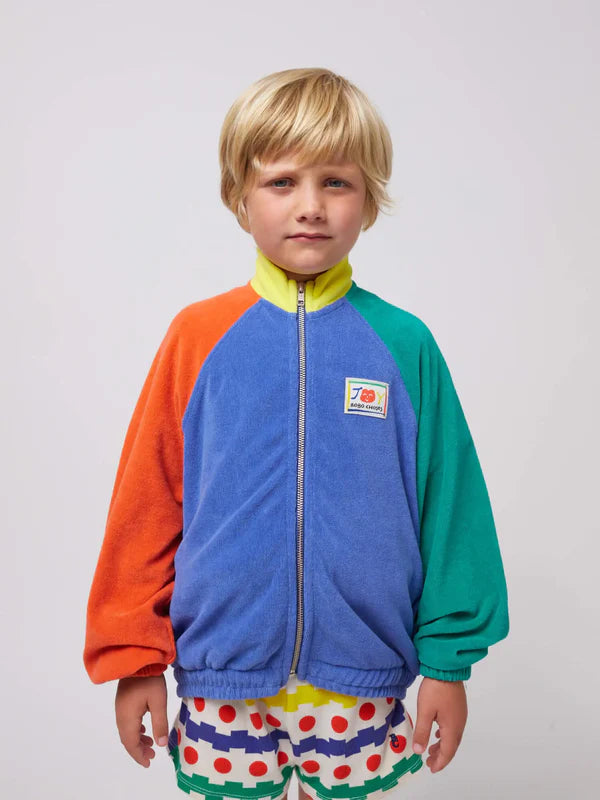 Bawełniana bluza rozpinana frotte Kids Miling Color Block