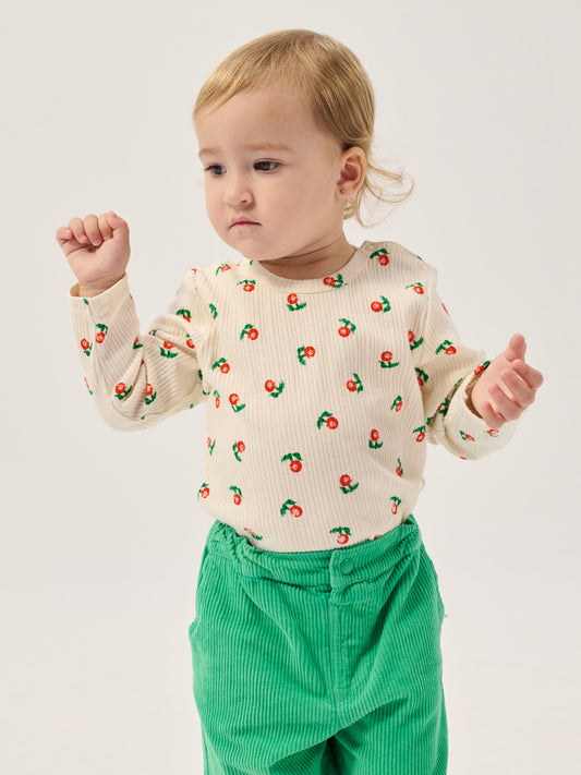Bawełniany long sleeve Baby Stamp Bloom all over