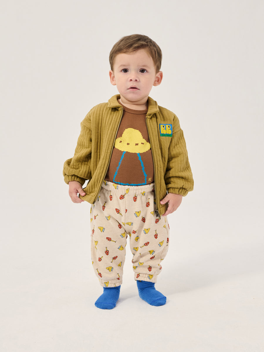 Bawełniane spodnie Baby Mush Monster Duo all over