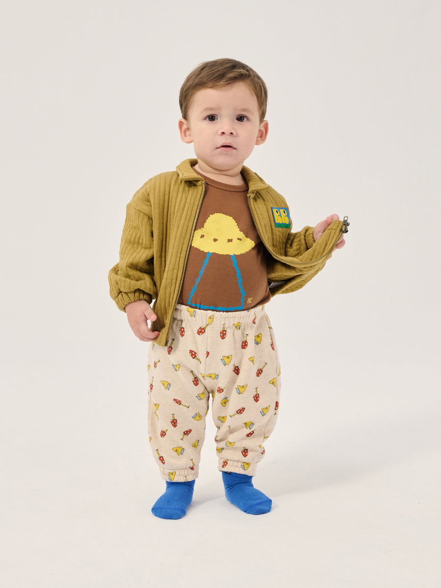 Bawełniane spodnie Baby Mush Monster Duo all over