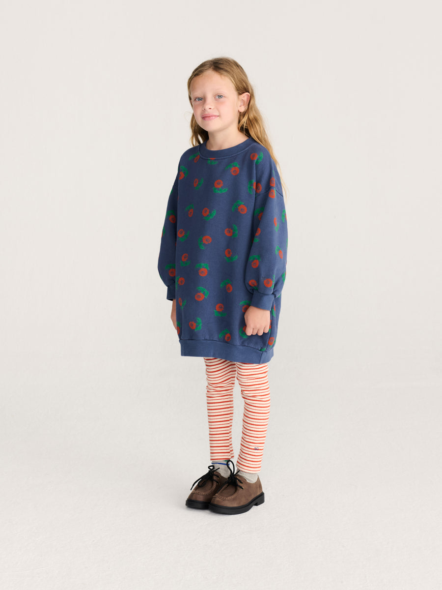 Prążkowane legginsy Kids BC red stripes