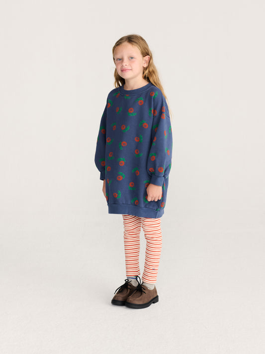 Prążkowane legginsy Kids BC red stripes
