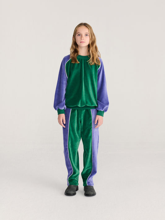 Welurowe spodnie Kids Color Block