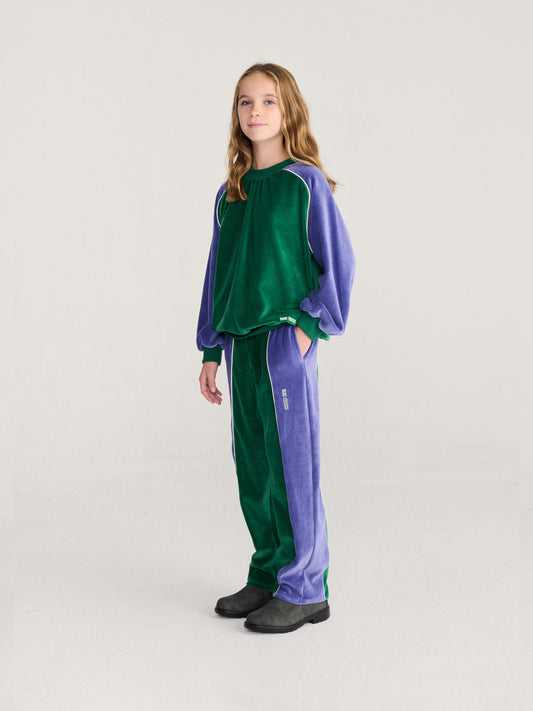 Welurowa bluza Kids Color Block