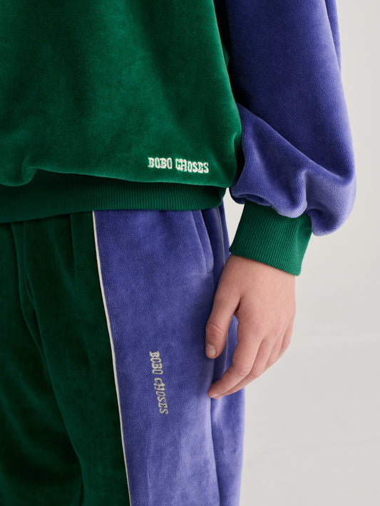 Welurowa bluza Kids Color Block