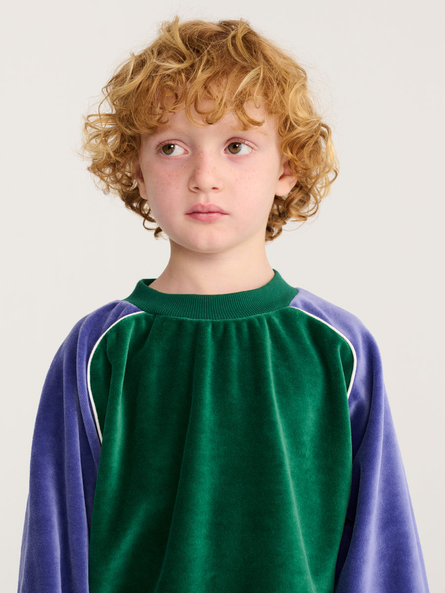 Welurowa bluza Kids Color Block