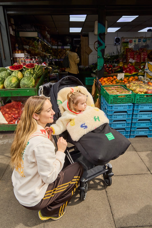 Śpiworek do wózka ocieplany skórą owczą Bobo Choses x Binibamba