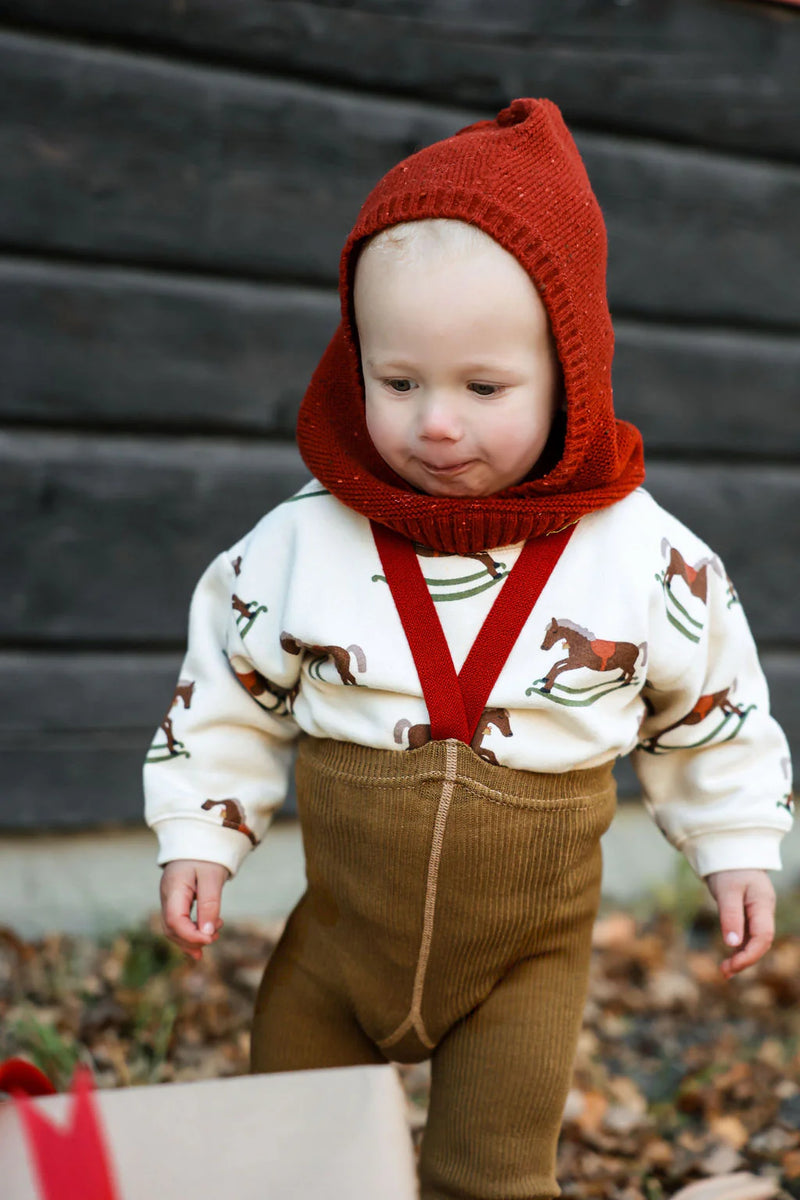Rajstopy na szelkach w stylu retro Acorn Brown x Maple Leaf