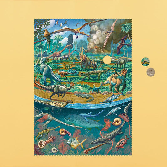 Puzzle z grą obserwacyjną Era Dinozaurów 100 el.