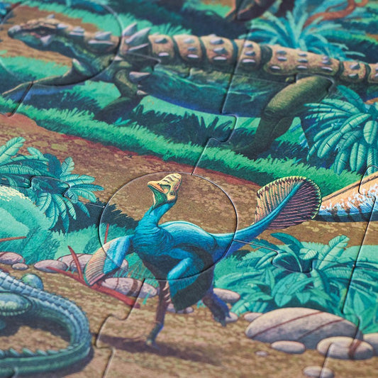 Puzzle z grą obserwacyjną Era Dinozaurów 100 el.