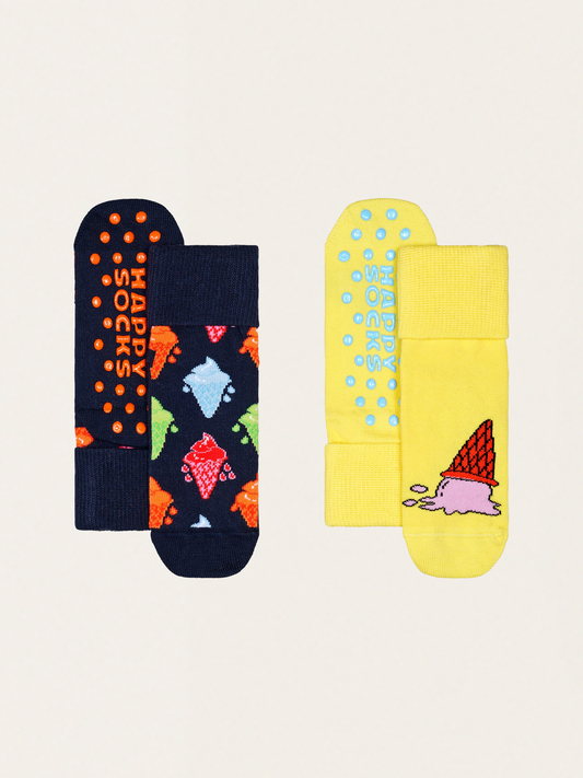 Skarpetki dziecięce antypoślizgowe Ice Cream 2-pak