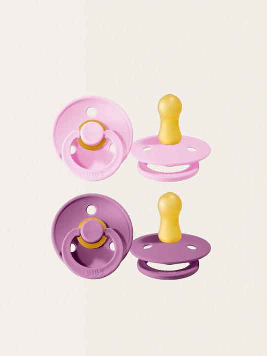 Zestaw dwóch smoczków Bibs S Lavender / Baby Pink