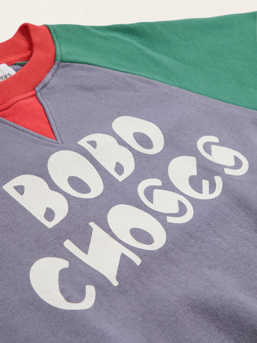 Bawełniana bluza z raglanowym rękawem Kids Bobo Choses Color Block