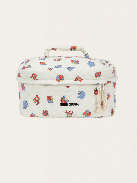 Pikowana kosmetyczka - kuferek Toys all over