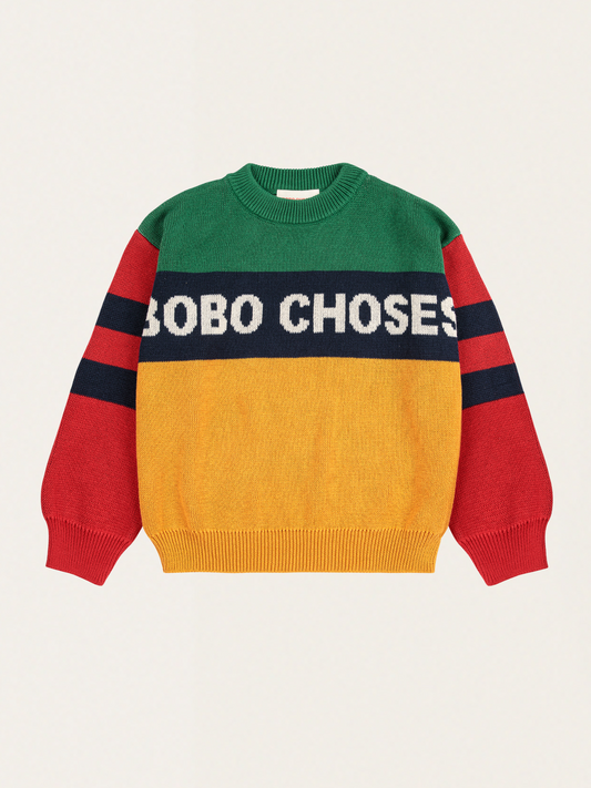 Bawełniany sweter Kids Bobo Choses Color Block