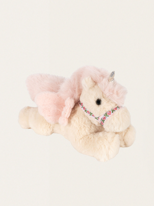 Pluszowy jednorożec z puszystą grzywą