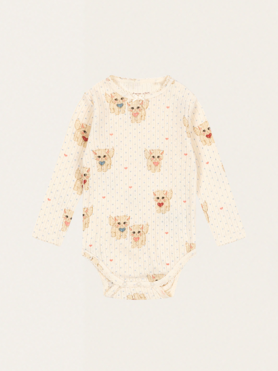 Bawełniane body z długim rękawem Minnie Miao Amore