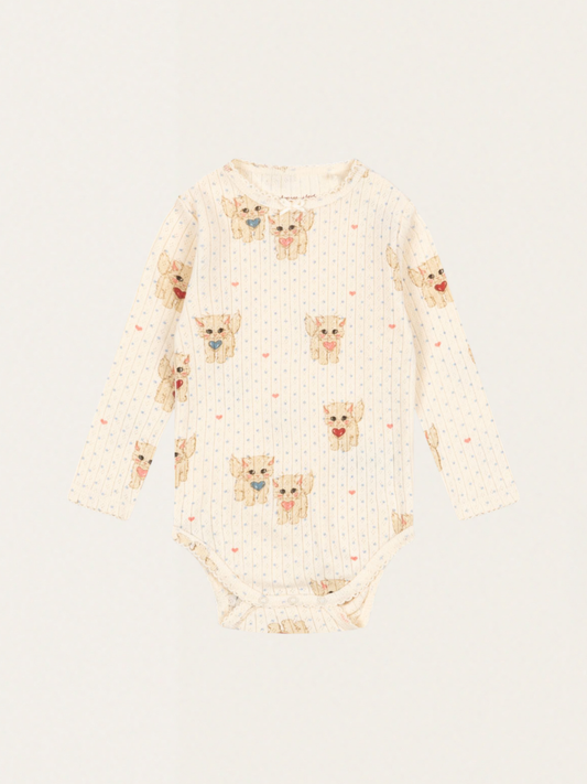 Bawełniane body z długim rękawem Minnie Miao Amore