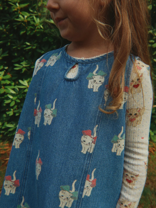 Sukienka denimowa Magot Bow Kitty