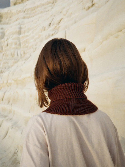 Hot Chocolate chunky merino wool scarf