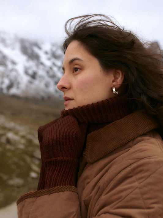 Hot Chocolate chunky merino wool scarf