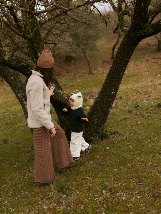 Toffee chunky merino wool hat