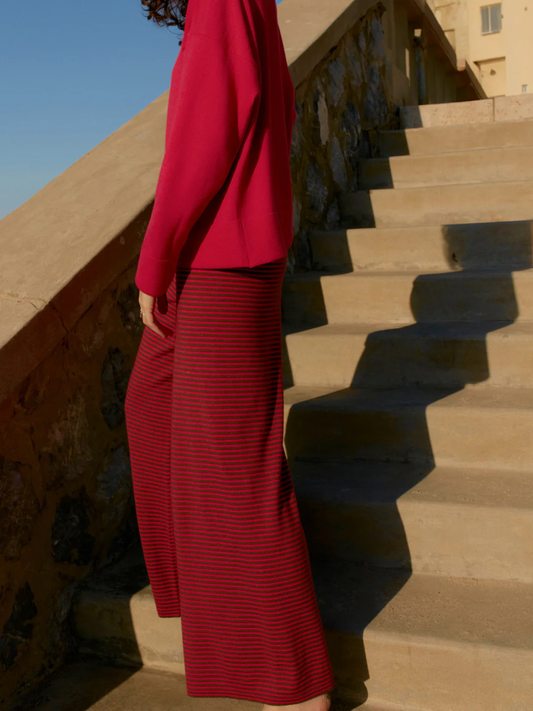 Szerokie spodnie 'Everyday' Adult Raspberry Stripe