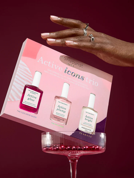 Zestaw odżywczych lakierów do paznokci Active Glow™ Icons Trio
