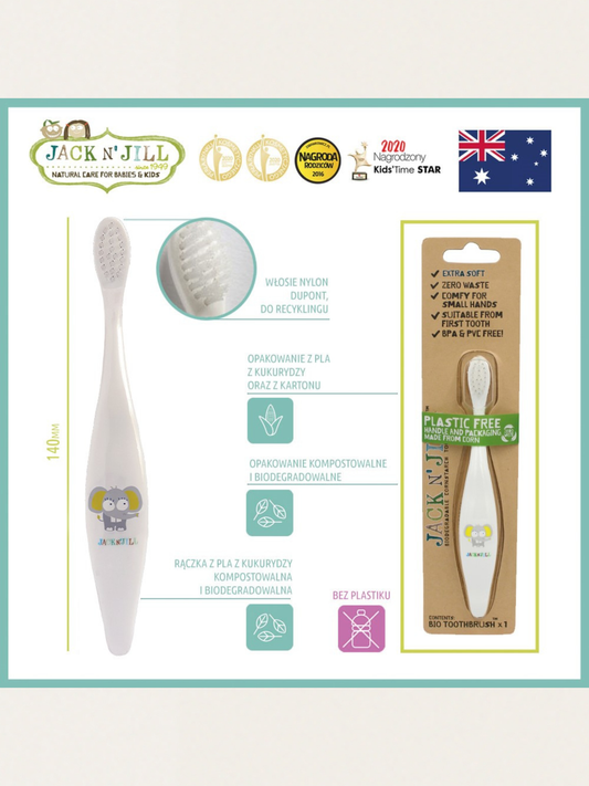 Biodegradowalna szczoteczka do zębów dla dzieci Elephant