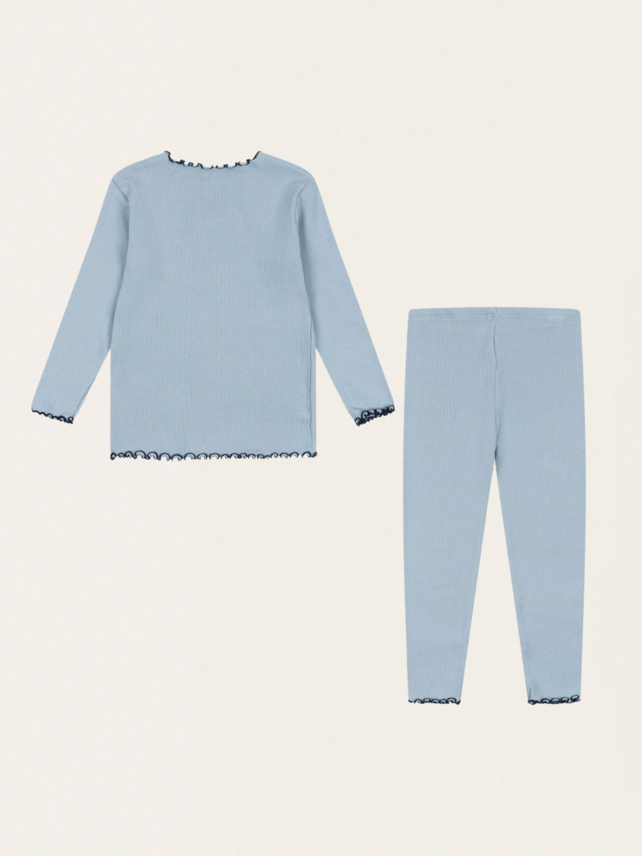 Zestaw z prążkowanej bawełny Rivi