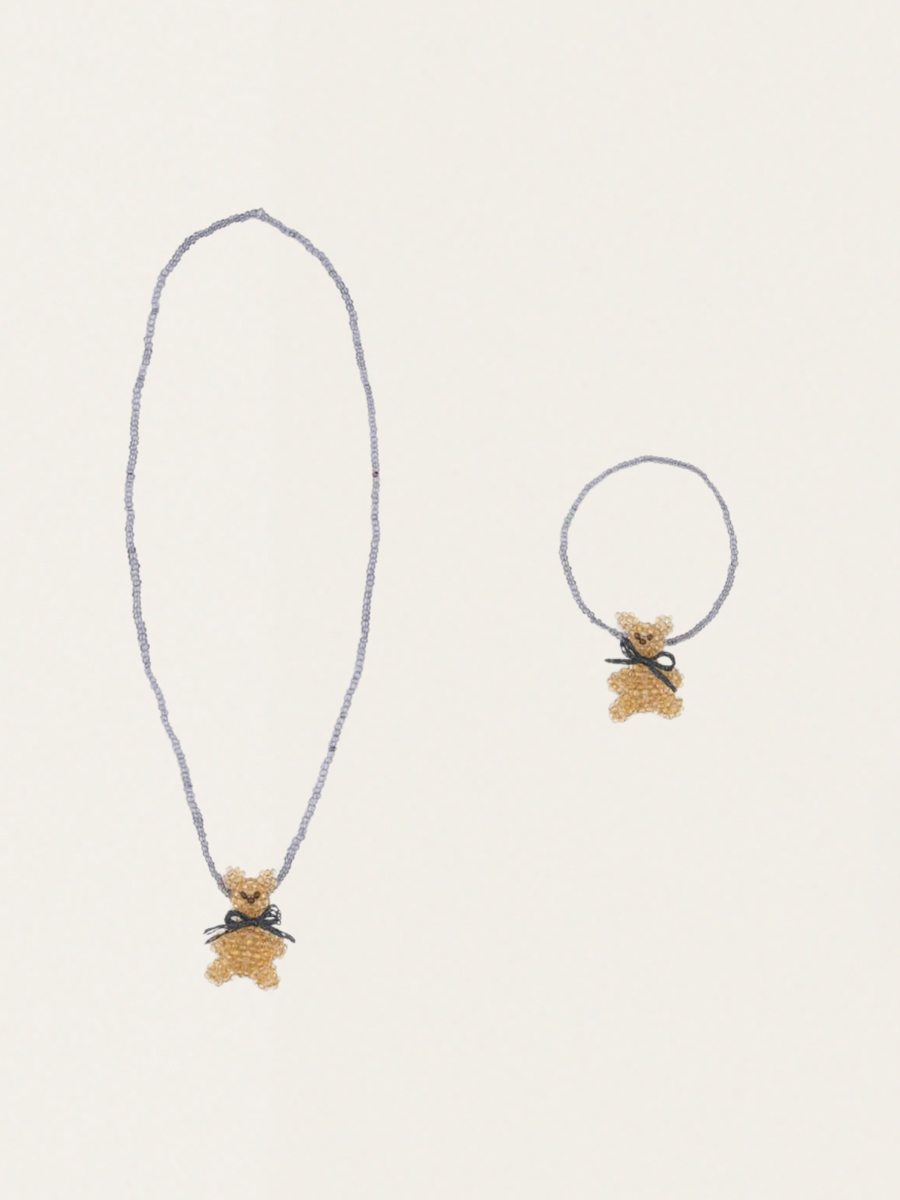 Zestaw biżuterii - naszynik + bransoletka Teddy