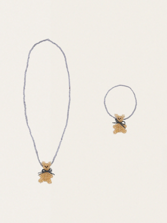 Zestaw biżuterii - naszynik + bransoletka Teddy