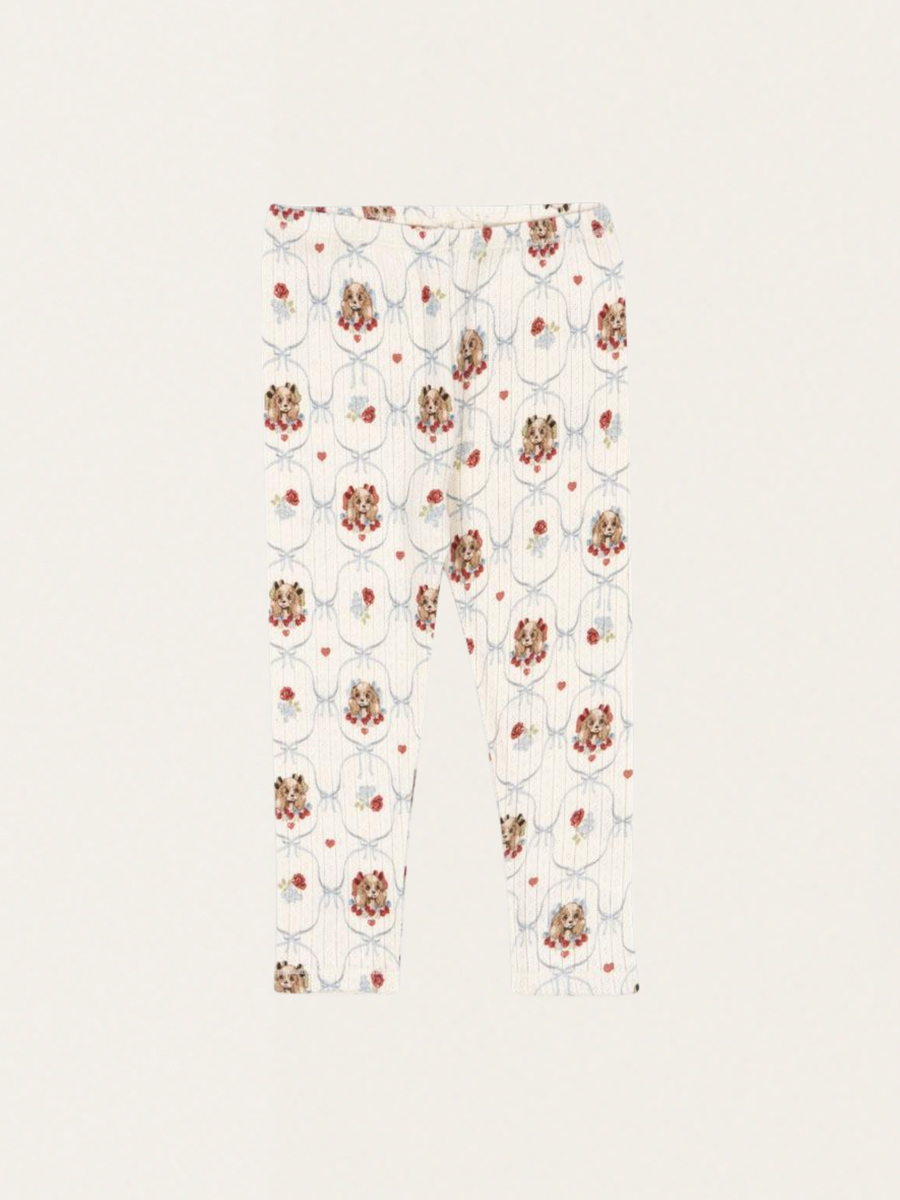 Bawełniane legginsy GOTS Minnie Pants Puppy
