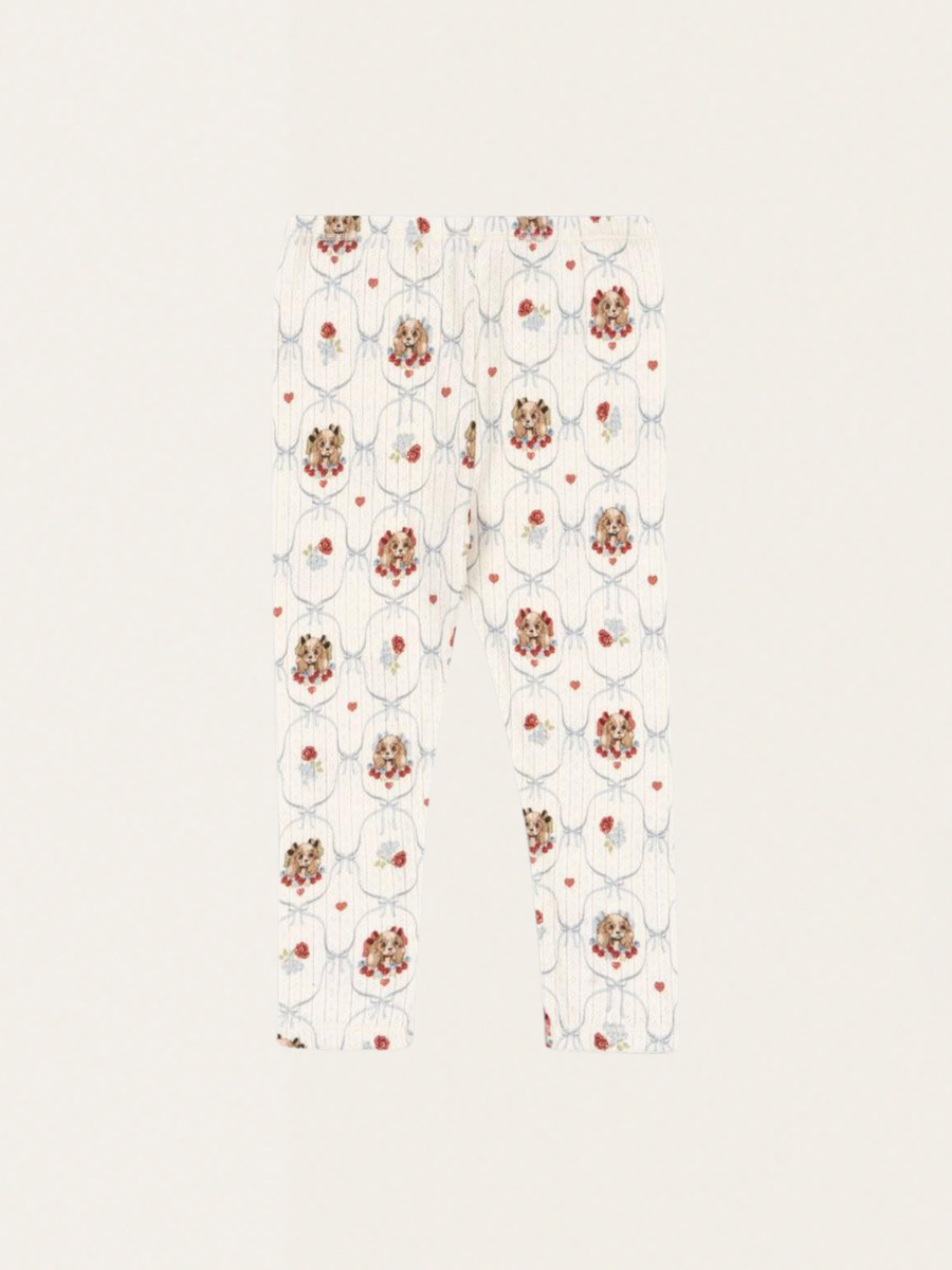 Bawełniane legginsy GOTS Minnie Pants Puppy