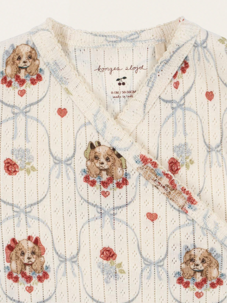 Bawełniane śpioszki GOTS Minnie Newborn Puppy