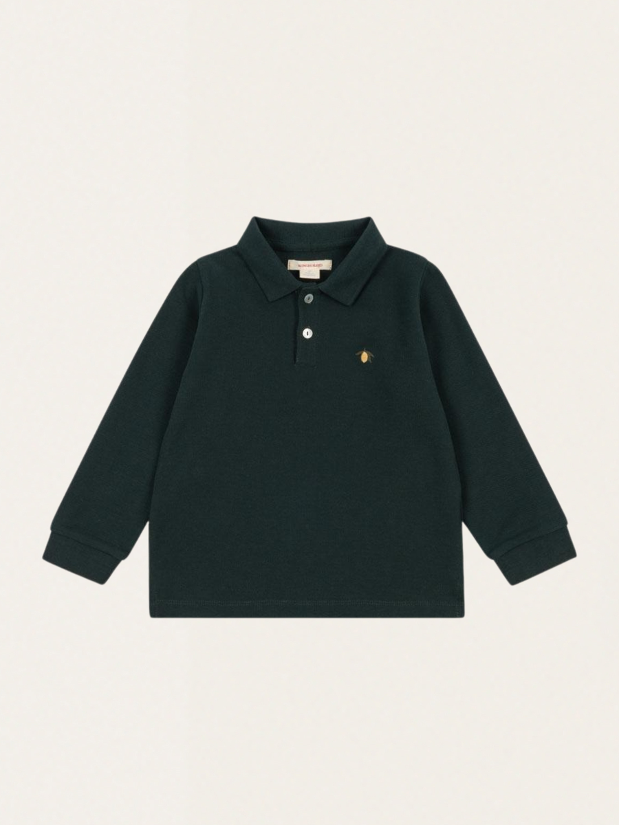 Bawełniana koszulka polo z długim rękawem Florian Pine Grove