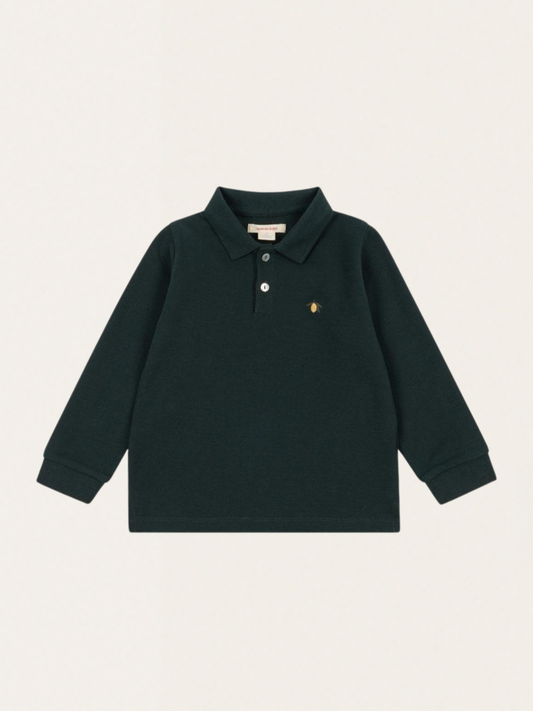 Bawełniana koszulka polo z długim rękawem Florian Pine Grove