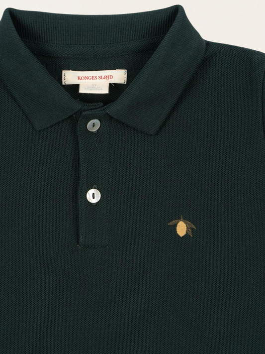 Bawełniana koszulka polo z długim rękawem Florian Pine Grove