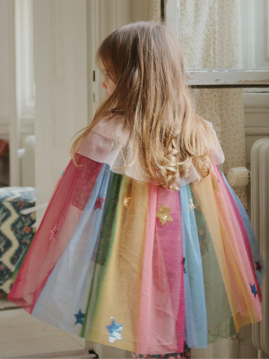 Kostium / przebranie z tiulową peleryną Glitter Rainbow