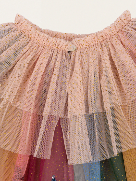 Kostium / przebranie z tiulową peleryną Glitter Rainbow