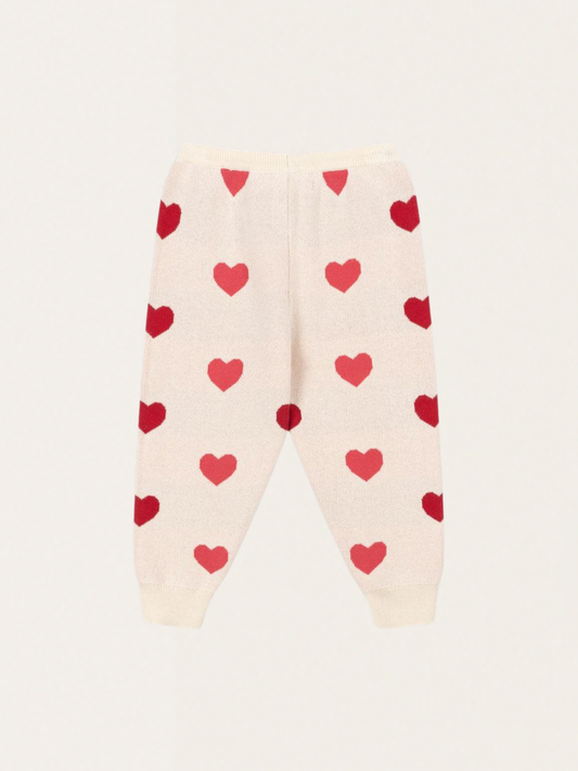 Dzianinowe spodnie Lapis Coeur Colore Duo Pink