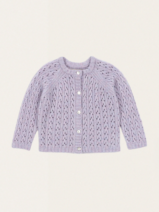 Kardigan z wełną Isa Lavender Mist