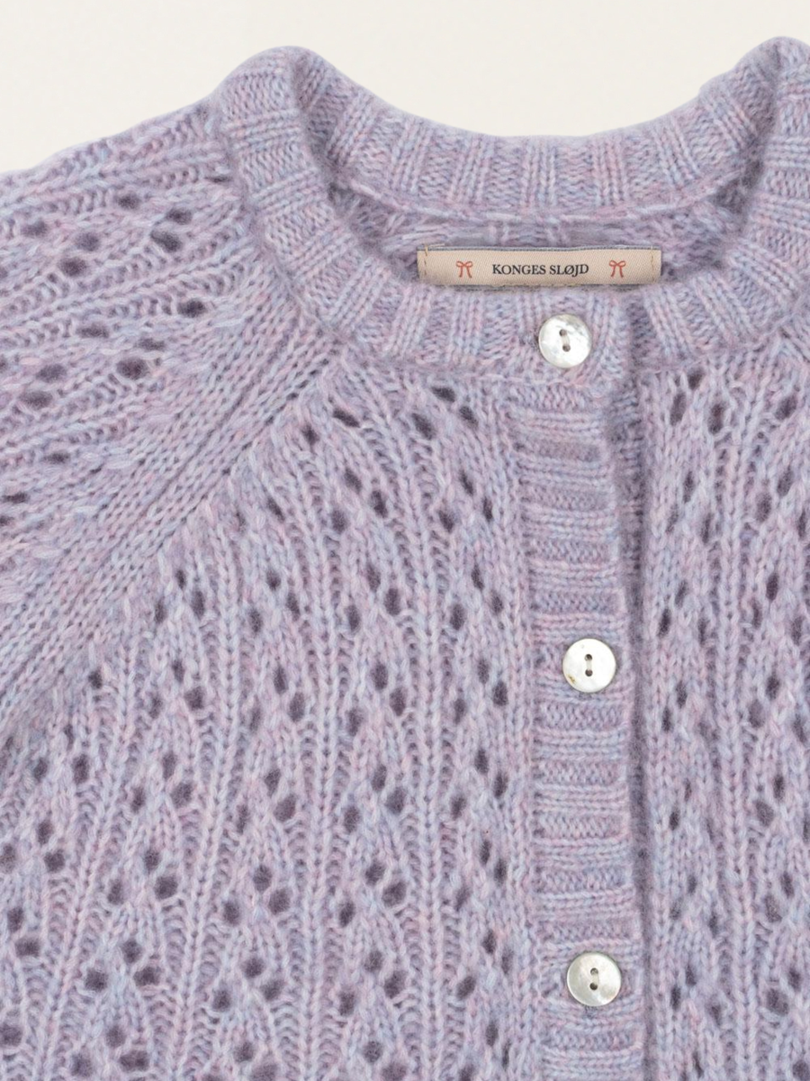 Kardigan z wełną Isa Lavender Mist