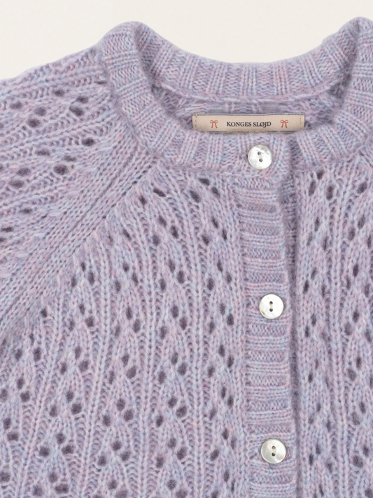 Kardigan z wełną Isa Lavender Mist