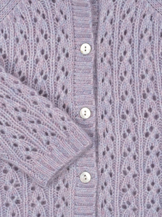 Kardigan z wełną Isa Lavender Mist